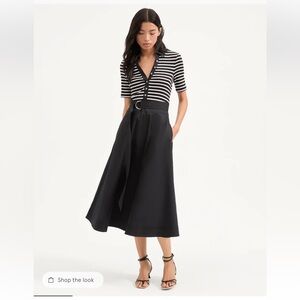 Veronica Beard Black and White Midi Dress